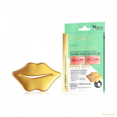 Eveline Lip Therapy Professional Żelowa Maseczka do ust intensywnie nawilżająca 1op.-3szt