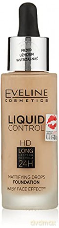 Eveline Liquid Control HD Podkład do twarzy z dropperem nr 030 Sand Beige 32 ml