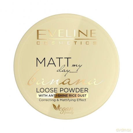 Eveline Matt My Day Puder sypki korygująco-matujący Banana - Vegan Friendy 6g