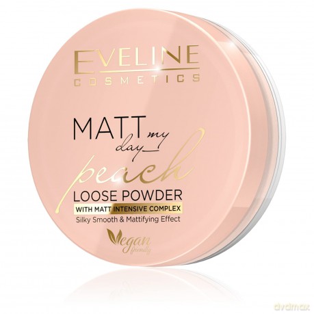 Eveline Matt My Day Puder sypki wygładzająco-matujący Peach - Vegan Friendy 6g