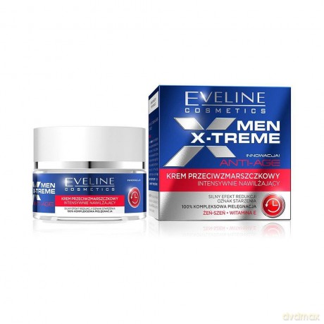 Eveline Men X-Treme Anti-Age Krem przeciwzmarszczkowy intensywnie nawilżający 50 ml