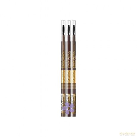 Eveline Micro Precise Brow Pencil Kredka do brwi wodoodporna 03 Dark Brown 1szt