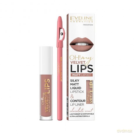 Eveline OH! My Lips Matt Zestaw do makijażu ust (pomadka w płynie +konturówka nr 11)
