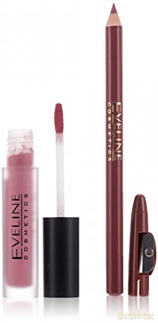 Eveline OH! My Lips Zestaw do makijażu ust (Pomadka +konturówka) nr 03 Rose Nude 1op.