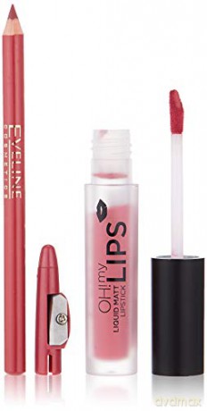 Eveline OH! My Lips Zestaw do makijażu ust (Pomadka +konturówka) nr 04 Sweet Lips 1op.