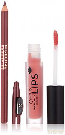 Eveline OH! My Lips Zestaw do makijażu ust (Pomadka +konturówka) nr 07 Baby Nude 1op.