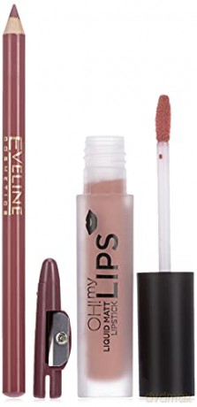 Eveline OH! My Lips Zestaw do makijażu ust (Pomadka +konturówka) nr 08 Lovely Rose 1op.