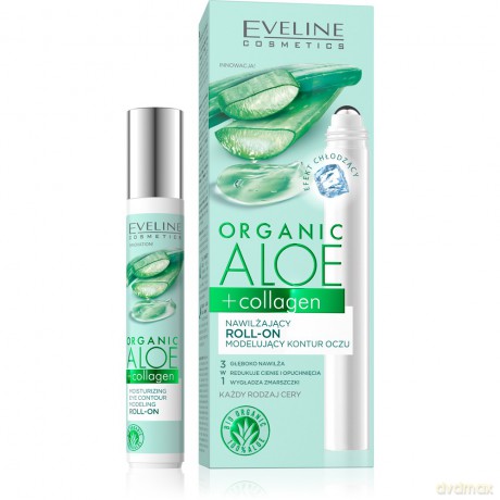 Eveline Organic Aloe Nawilżający roll-on modelujący kontur oczu 3w1 -cera każdego rodzaju 15 ml