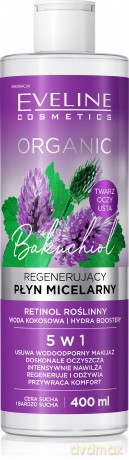 Eveline Organic Bakuchiol Regenerujący Płyn micelarny - cera sucha i bardzo sucha 400 ml
