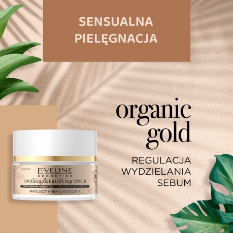 Eveline Organic Gold Łagodzący Krem matujący na dzień i noc 50 ml