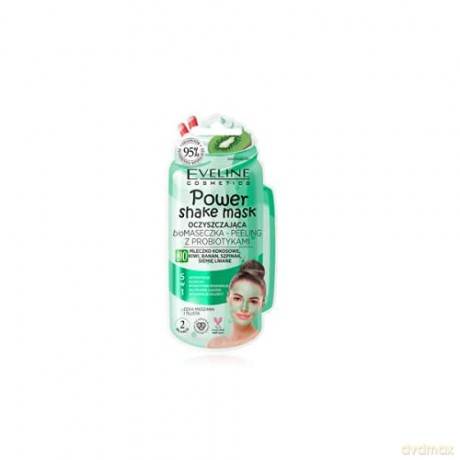 Eveline Power Shake Mask Oczyszczająca Bio Maseczka - peeling z probiotykami 5w1 10 ml