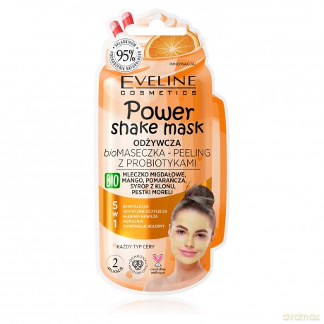 Eveline Power Shake Mask Odżywcza Bio Maseczka-peeling z probiotykami 5w1 10 ml