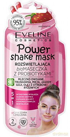 Eveline Power Shake Mask Rozświetlająca Bio Maseczka z probiotykami 5w1 10 ml