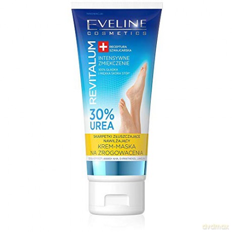Eveline Revitalum 30% Urea Krem-maska na zrogowacenia-skarpetki złuszczające 100 ml