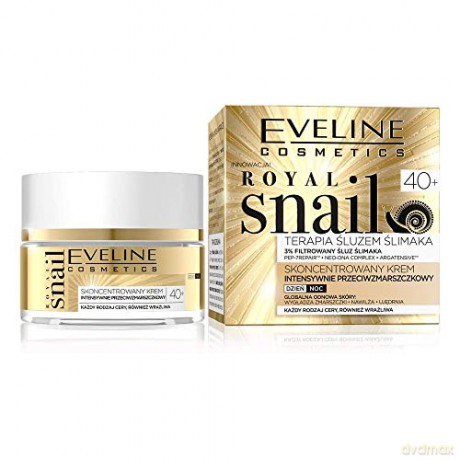 Eveline Royal Snail 40+ Skoncentrowany Krem intensywnie przeciwzmarszczkowy na dzień i noc 50 ml