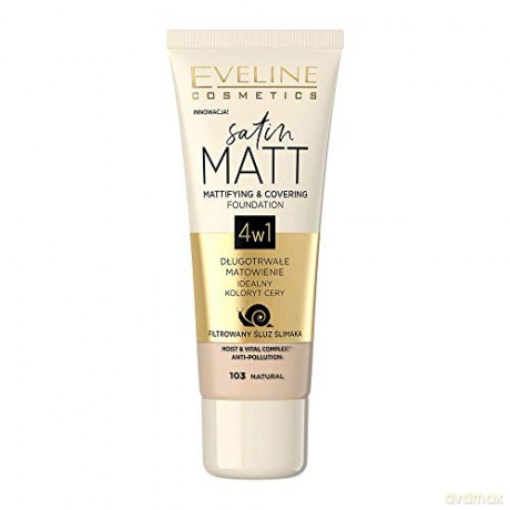 Eveline Satin Matt Podkład matujący 4w1 nr 103 Natural 30 ml