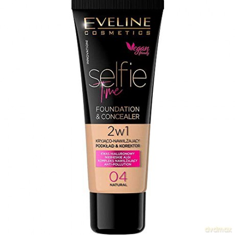 Eveline Selfie Time Podkład 2w1 kryjąco-nawilżający nr 04 Natural 30 ml