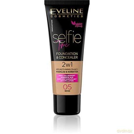 Eveline Selfie Time Podkład 2w1 kryjąco-nawilżający nr 05 Beige 30 ml