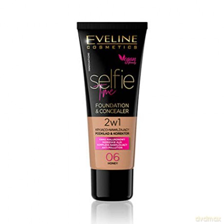 Eveline Selfie Time Podkład 2w1 kryjąco-nawilżający nr 06 Honey 30 ml