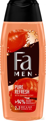 Fa Men Pure Refresh Żel pod prysznic 2w1 - Guarana Scent 400 ml