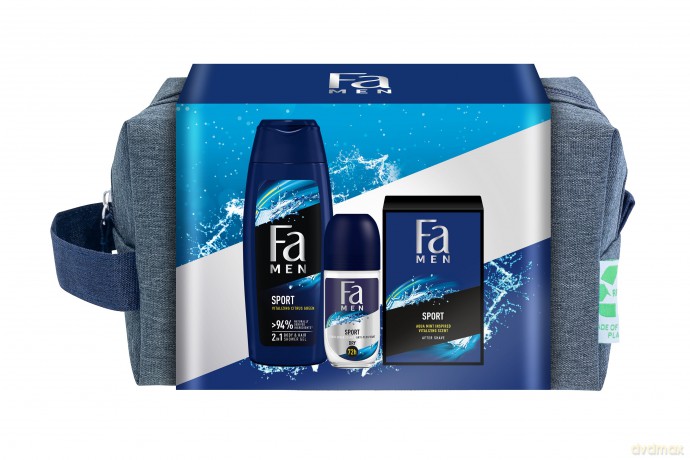 Fa Men Zestaw prezentowy Sport (Żel pod prysznic 250 ml+ Roll-on 50 ml+ Woda po goleniu 100 ml)