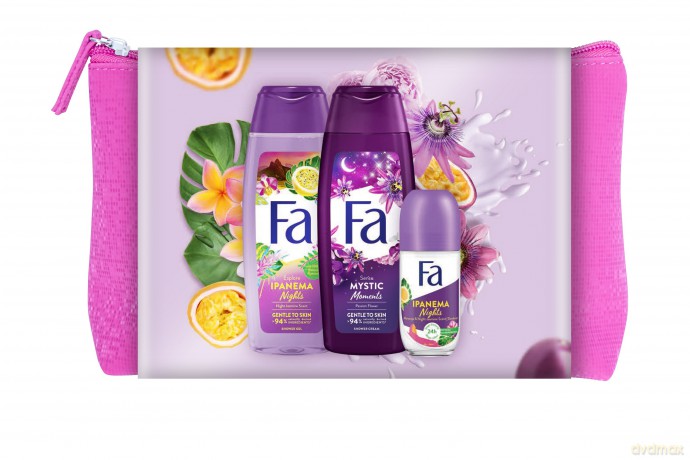 Fa Zestaw prezentowy Ipanema Mystic (Żel pod prysznic 250 ml+ Roll-on 50 ml+Żel pod prysznic Mystic Moments 250 ml)