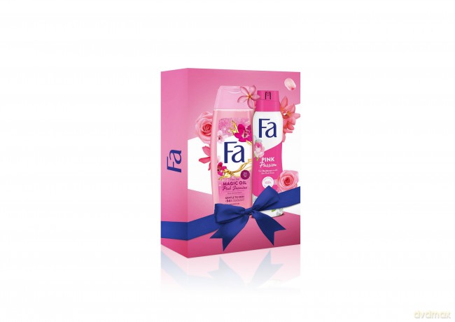 Fa Zestaw prezentowy Pink Jaśmin (Żel pod prysznic 250 ml+Dezodorant spray Pink Passion 150 ml)
