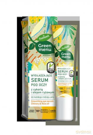Farmona Green Menu Wygładzające Serum pod oczy z cykorią i olejem ryżowym - każdy rodzaj cery 15 ml