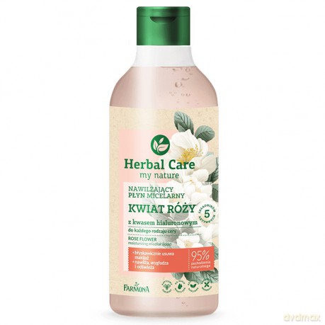 Farmona Herbal Care Nawilżający Płyn micelarny Kwiat Róży z kwasem hialuronowym - każdy rodzaj cery 400 ml