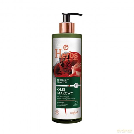 Farmona Herbs Micelarny Szampon do włosów delikatnych i zniszczonych - Olej Makowy 400 ml