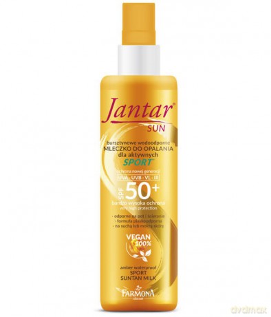 Farmona Jantar Sun Mleczko do opalania SPORT dla aktywnych SPF50+ - bursztynowe wodoodporne 200 mll