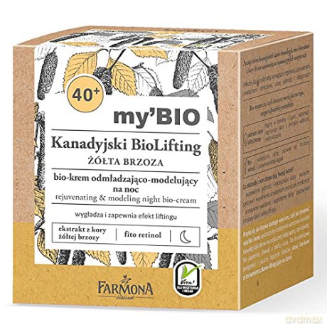 Farmona my`BIO Kanadyjski BioLifting 40+ Żółta Brzoza Bio-Krem odmładzająco-modelujący na noc 50 ml