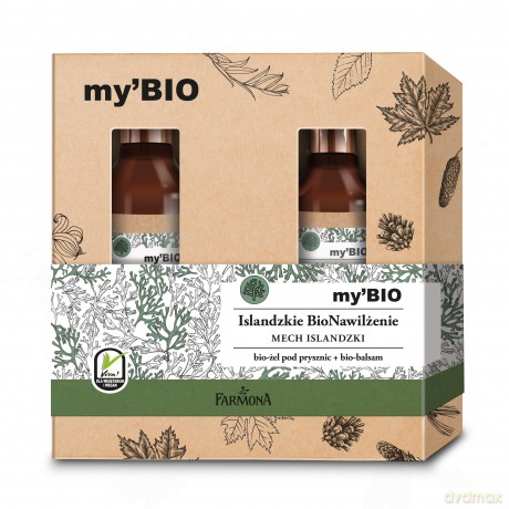 Farmona my`BIO Zestaw prezentowy Islandzkie BioNawilżenie (żel pod prysznic 500 ml+balsam do ciała 400 ml)