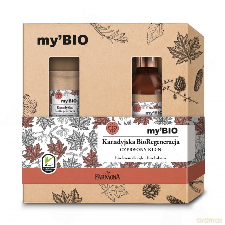 Farmona my`BIO Zestaw prezentowy Kanadyjska BioRegeneracja (krem do rąk 100 ml+balsam do ciała 400 ml)