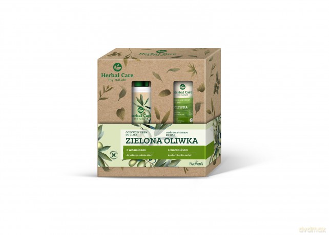Farmona Zestaw prezentowy Herbal Care Zielona Oliwka (Krem do rąk 100 ml+krem do ciała 400 ml)