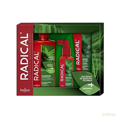 Farmona Zestaw prezentowy Radical (szampon 400 ml+odżywka 100 ml+serum 100 ml)