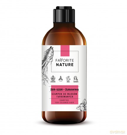 Favorite Nature Szampon do włosów farbowanych - Żurawina i Żeń-Szeń 400 ml