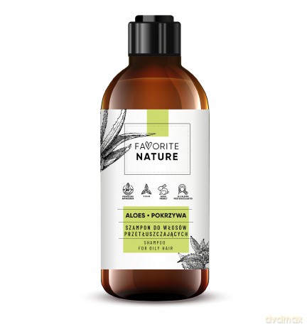 Favorite Nature Szampon do włosów przetłuszczających się - Aloes i Pokrzywa 400 ml