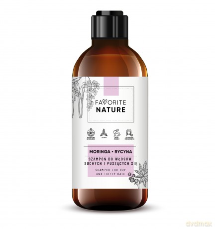 Favorite Nature Szampon do włosów suchych i puszących się - Moringa i Rycyna 400 ml