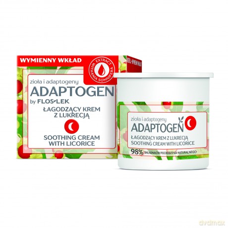 Floslek Adaptogen Łagodzący Krem z lukrecją na noc - wymienny wkład 50 ml