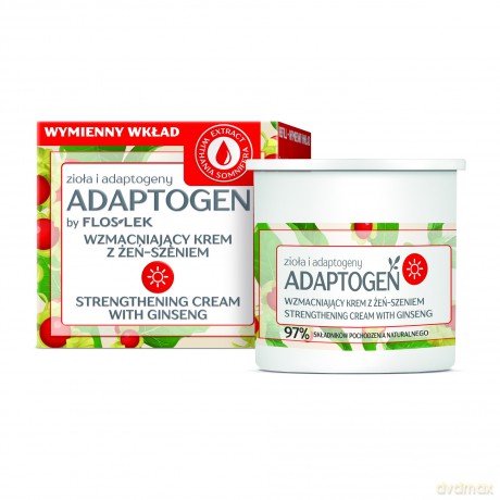 Floslek Adaptogen Wzmacniający Krem z żeń-szeniem na dzień - wymienny wkład 50 ml