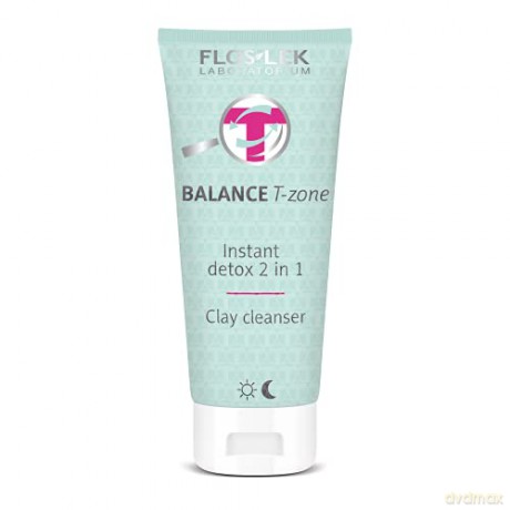 Floslek Balance T-Zone Glinka myjąca Instant Detox 2w1 do cery mieszanej 125 ml