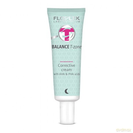 Floslek Balance T-Zone Krem korygujący z kwasami AHA i PHA na noc do cery mieszanej 50 ml