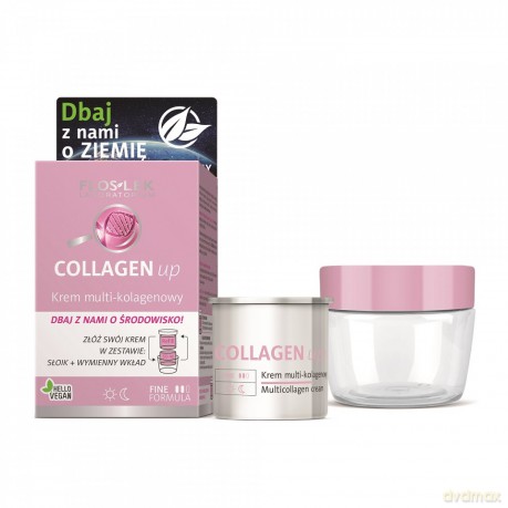 Floslek Collagen Up Krem multi kolagenowy na dzień i noc ECO zestaw - słoik+wkład 50 ml