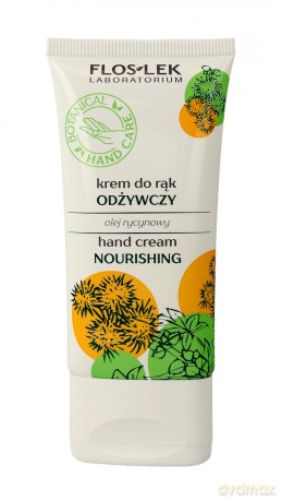 Floslek Hand Care Botanical Krem do rąk odżywczy Olej Rycynowy 50 ml