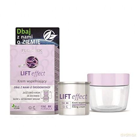 Floslek Lift Effect Krem wypełniający na dzień i noc ECO zestaw - słoik + wkład 50 ml