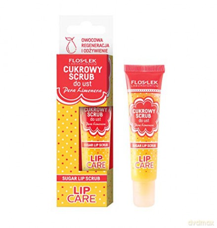 Floslek Lip Care Cukrowy scrub do ust Pera Limonera - zapach gruszki 14g
