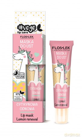 Floslek Lip Care Vege Maska do ust Cytrynowa Odnowa 14g