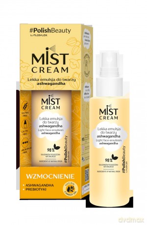 Floslek Mist Cream Lekka Emulsja do twarzy Ashwagandha - wzmocnienie 110 ml