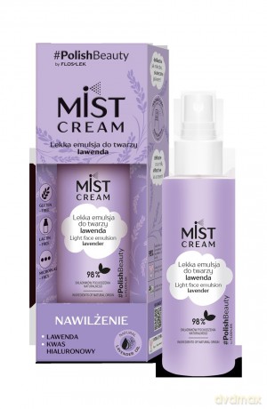 Floslek Mist Cream Lekka Emulsja do twarzy Lawenda - nawilżenie 110 ml